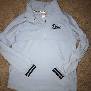 PINK Half Button Up Sweatshirt